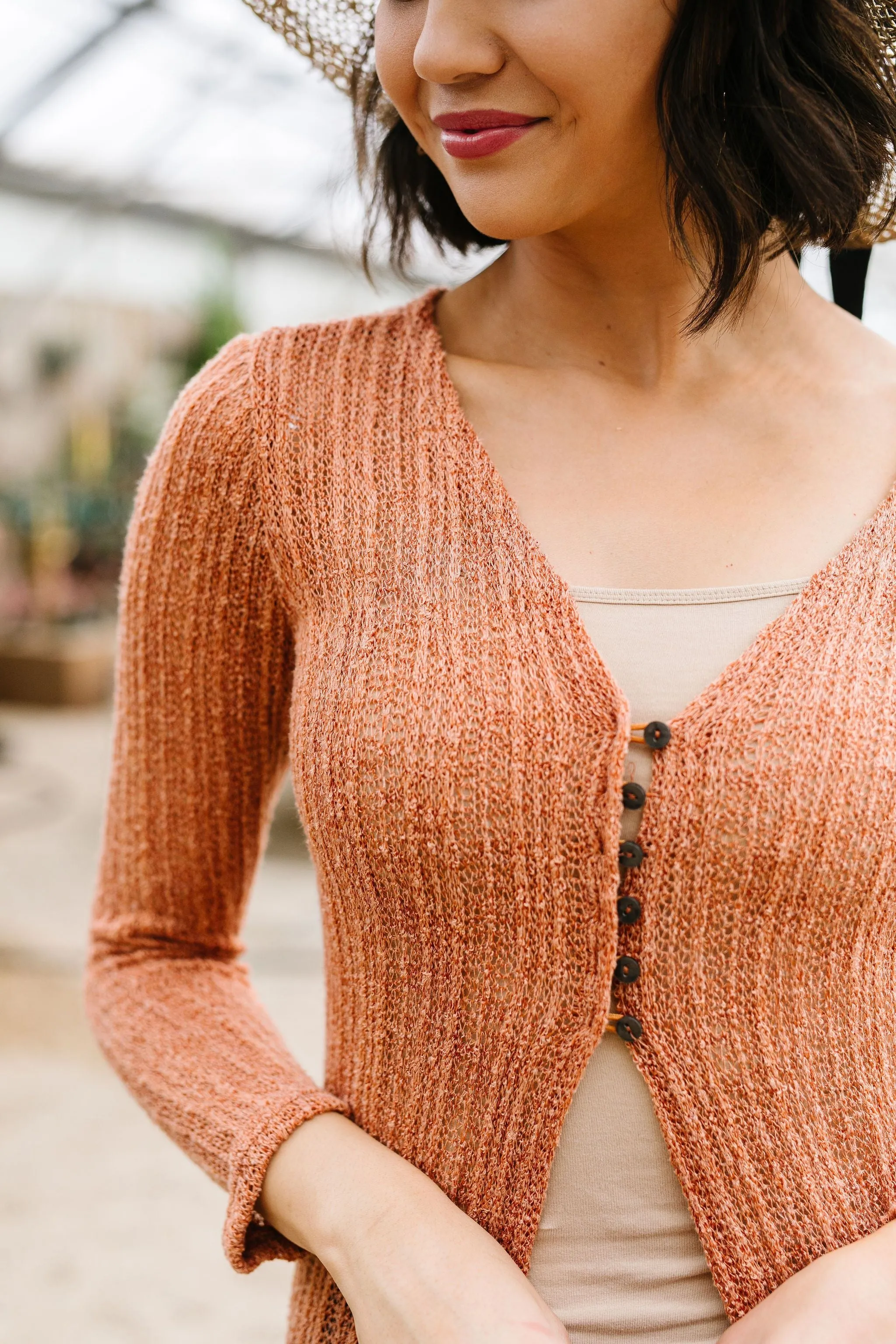 Copper Sweater Maxi Cardi