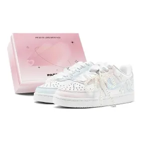 【Customize】Nike Court Vision 1 Skateboarding Shoes Women's Low-top Blue Sneakers shoes CD5434-100