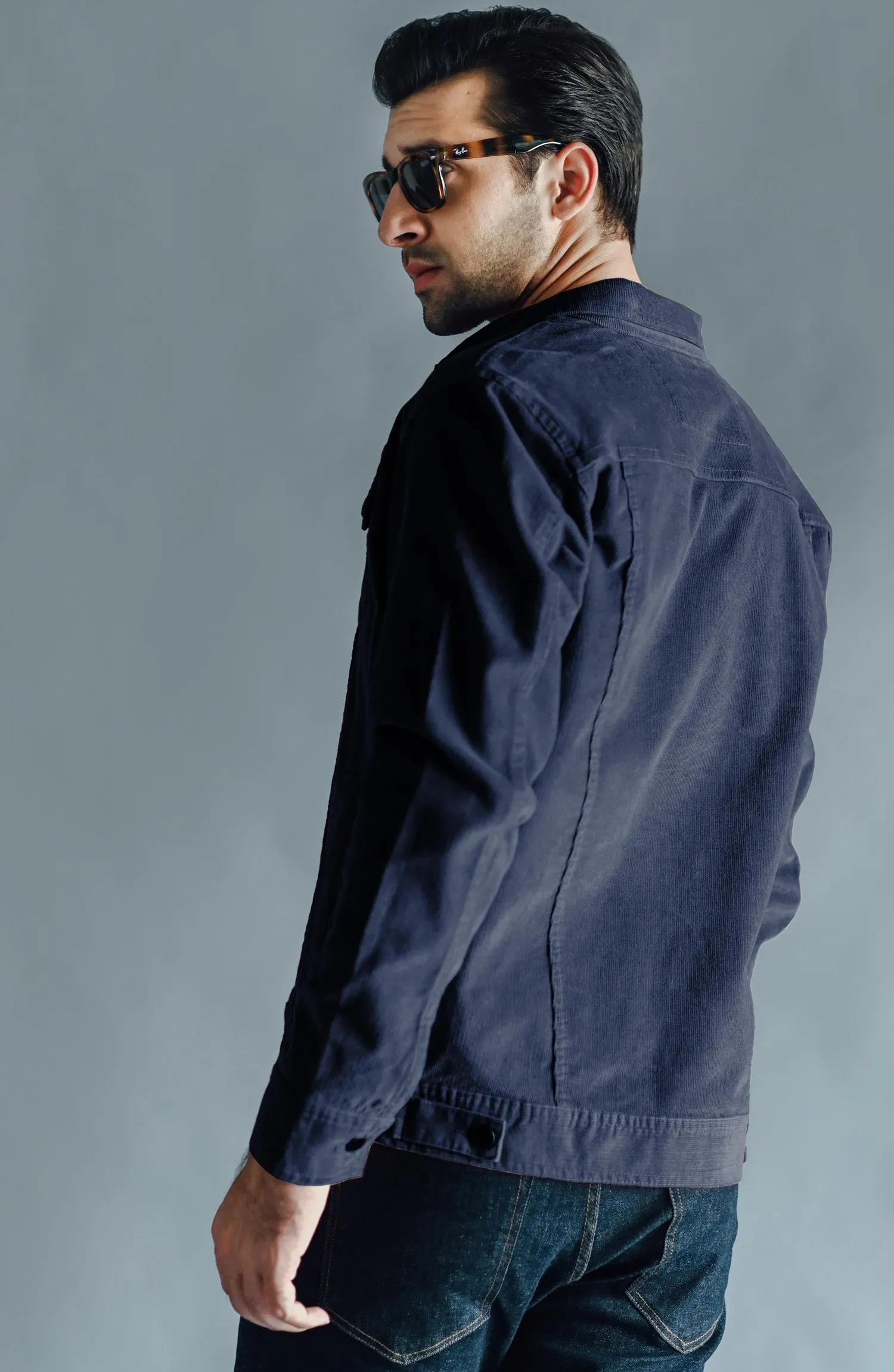 Dark Blue Corduroy Jacket