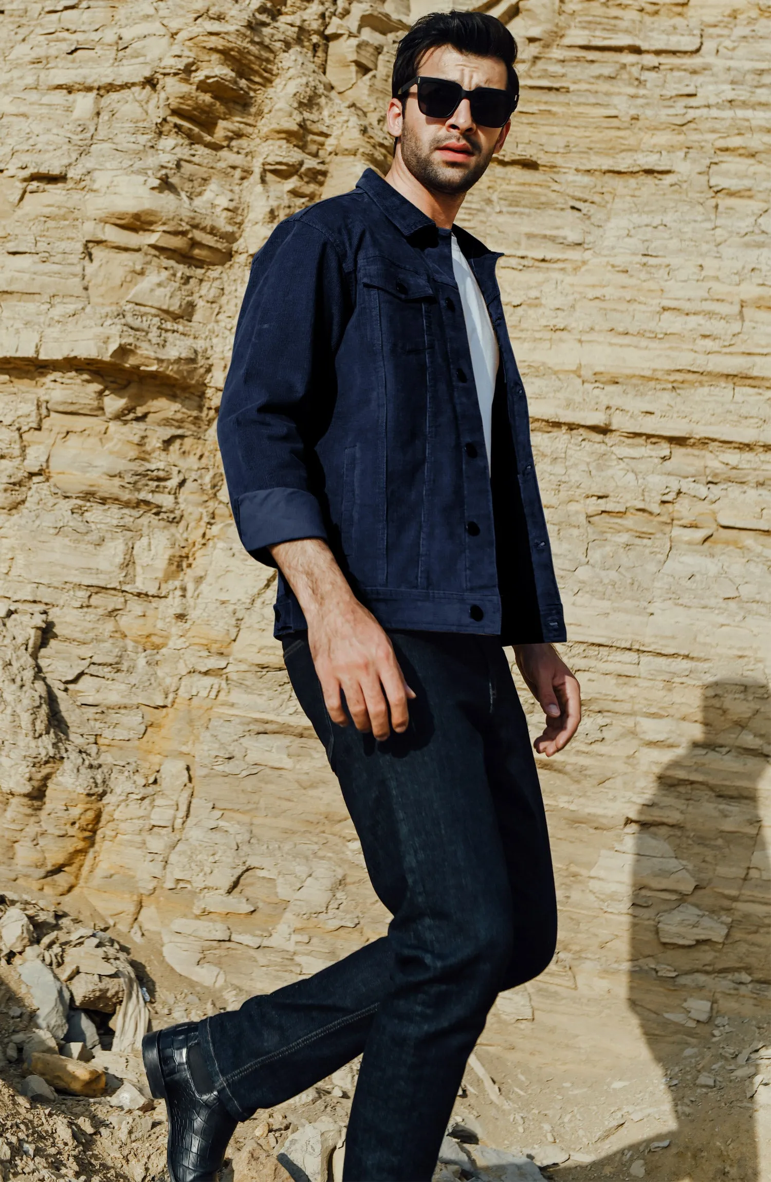 Dark Blue Corduroy Jacket