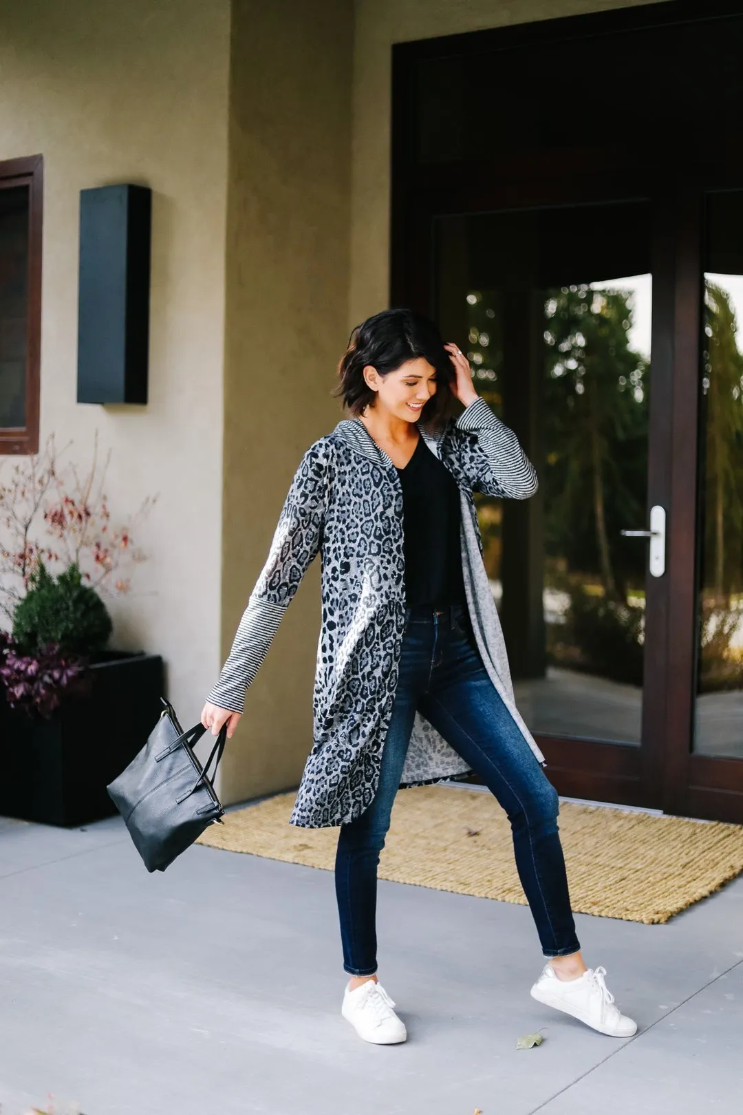 Dark Spot Hooded Cardigan