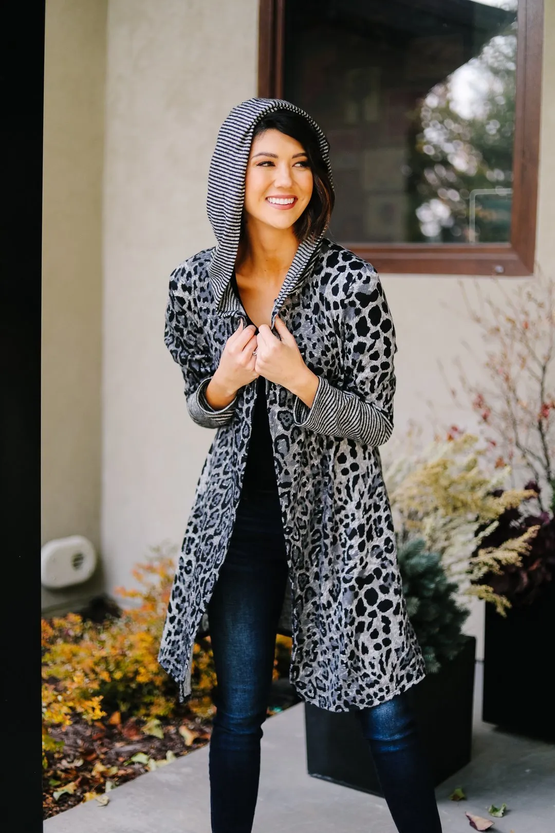 Dark Spot Hooded Cardigan