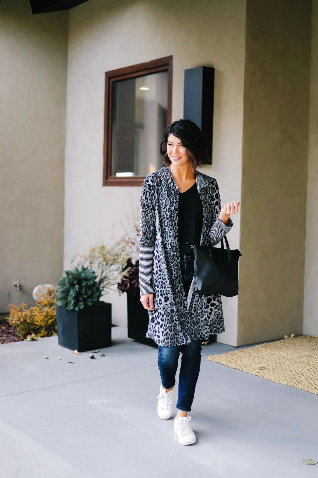 Dark Spot Hooded Cardigan