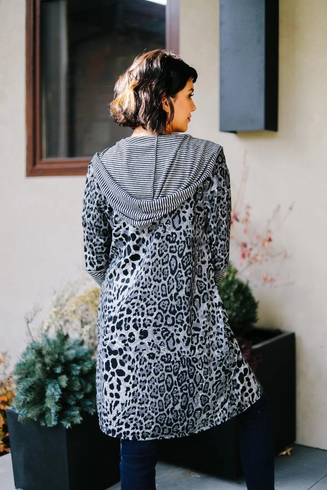 Dark Spot Hooded Cardigan