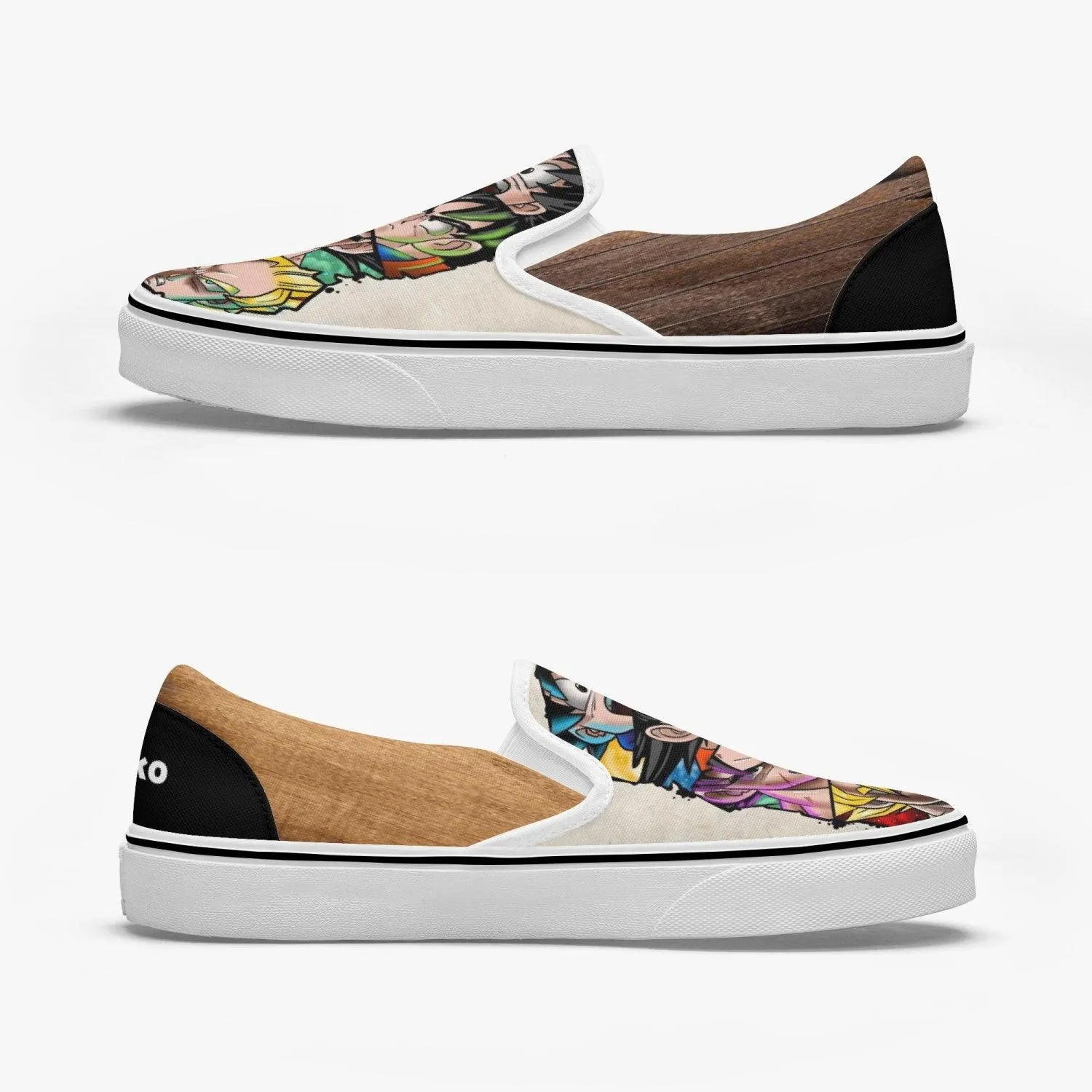 Dragon Ball Z Team Slip Ons Anime Shoes