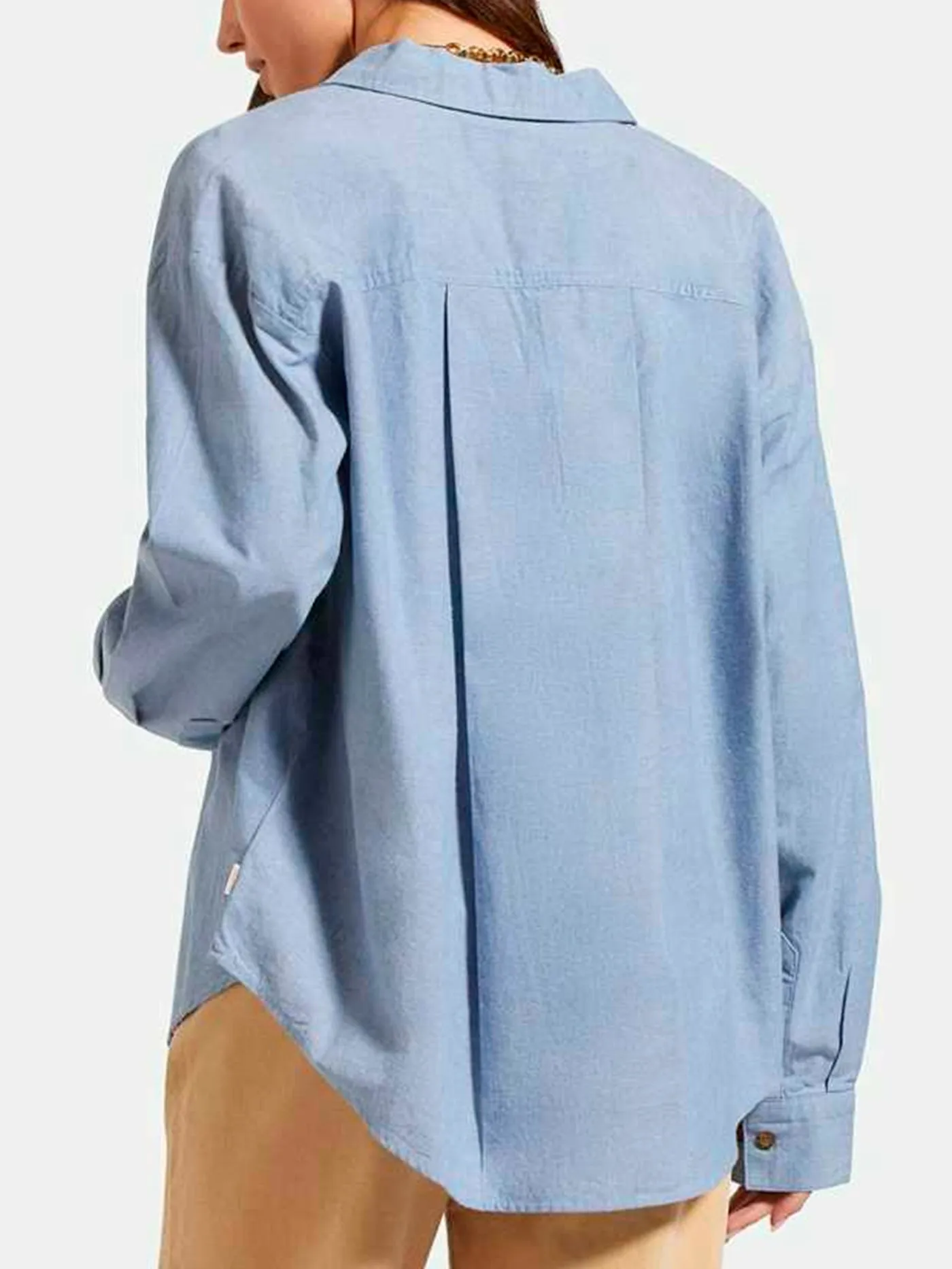 East Side Boxy Long Sleeve Button Down