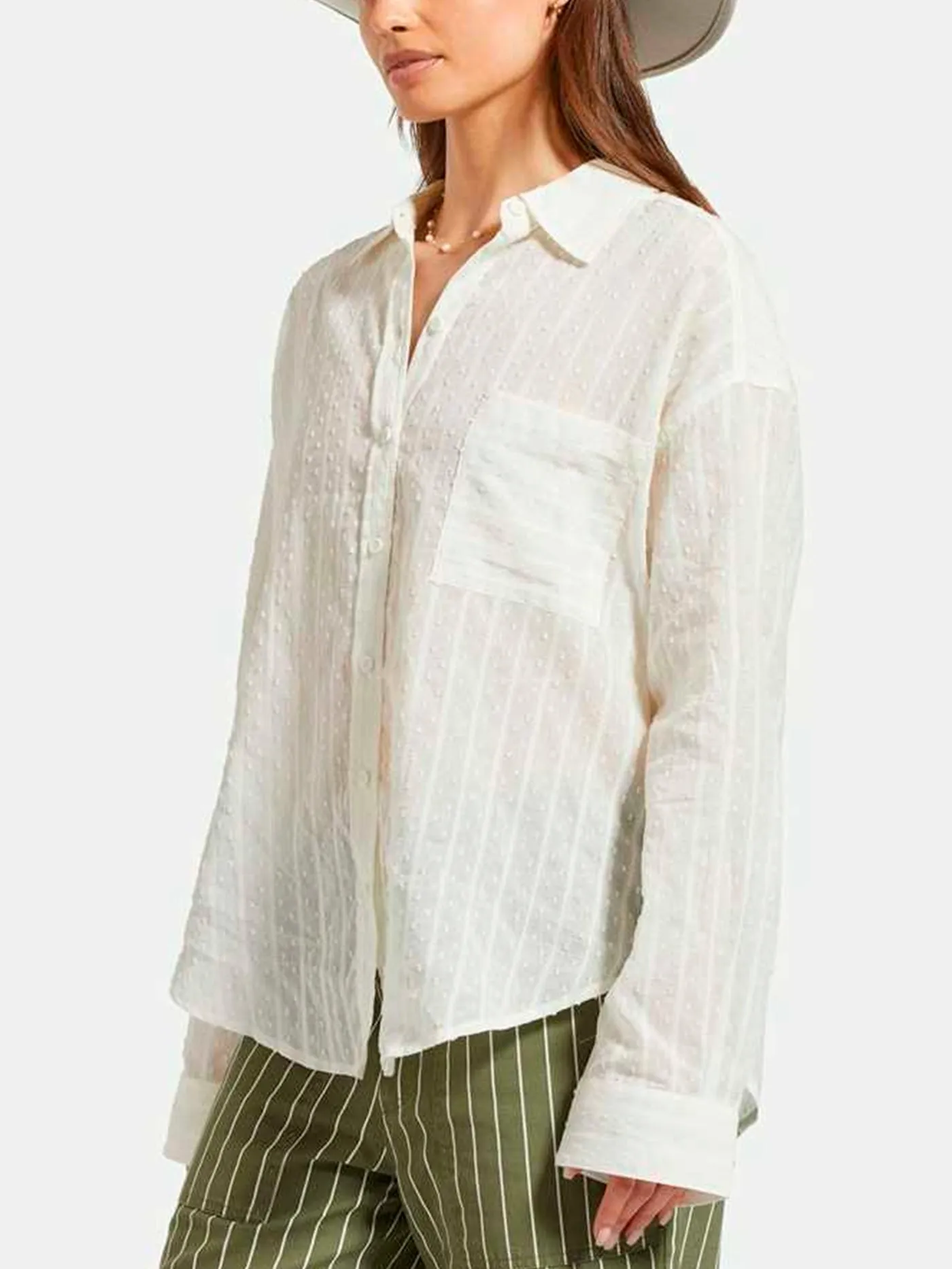 East Side Boxy Long Sleeve Button Down