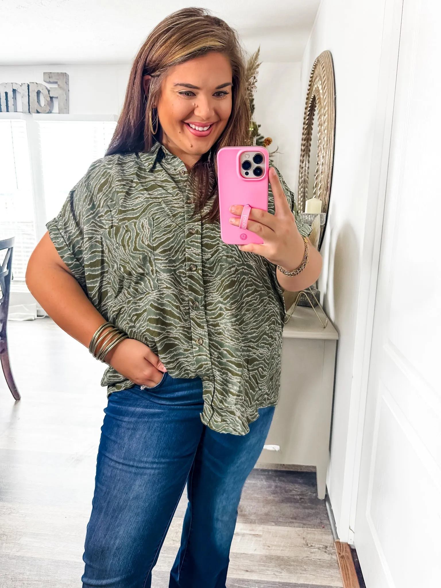 Easy Breezy Animal Print Blouse