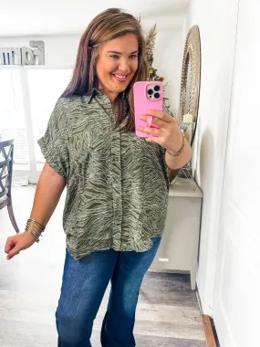 Easy Breezy Animal Print Blouse