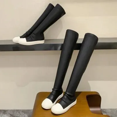 Elegant Black Over-the-Knee Women's Boots – Chic & Comfortable Style