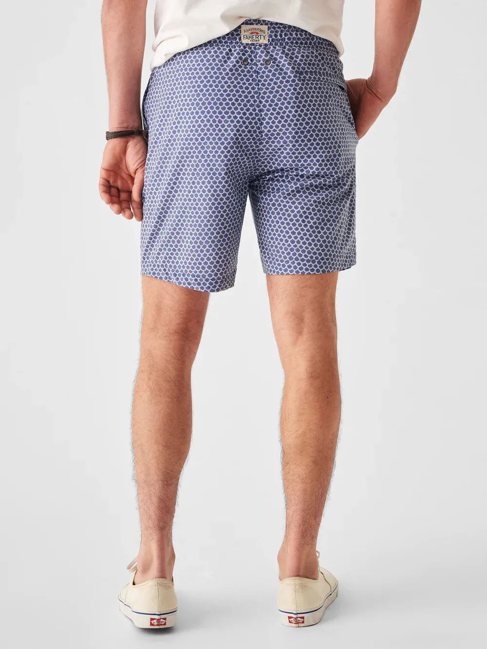 Faherty Men's Beacon Trunk in Fishscale Batik