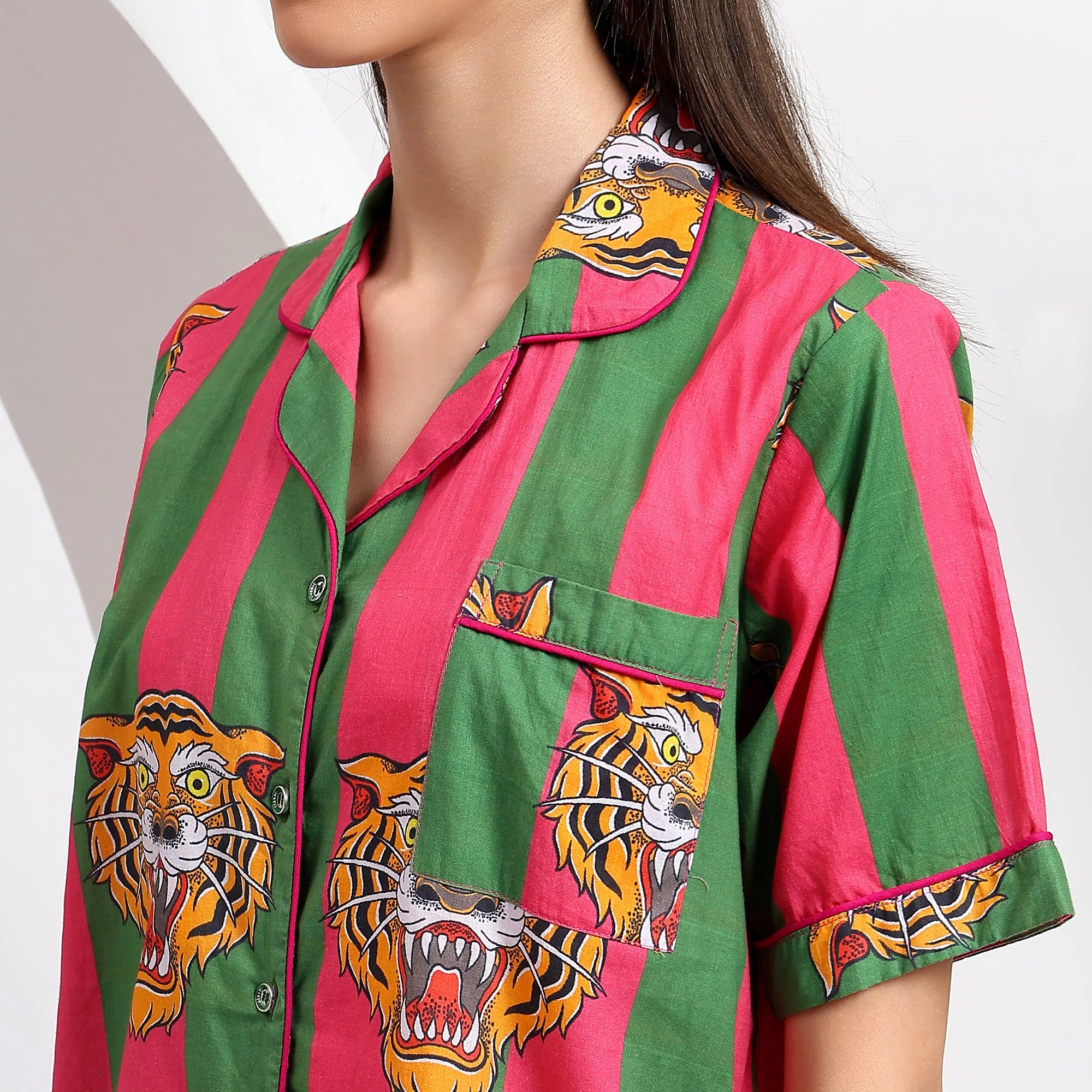 Fiercely Comfortable: Wild Side Striped Sleepwear Shorts