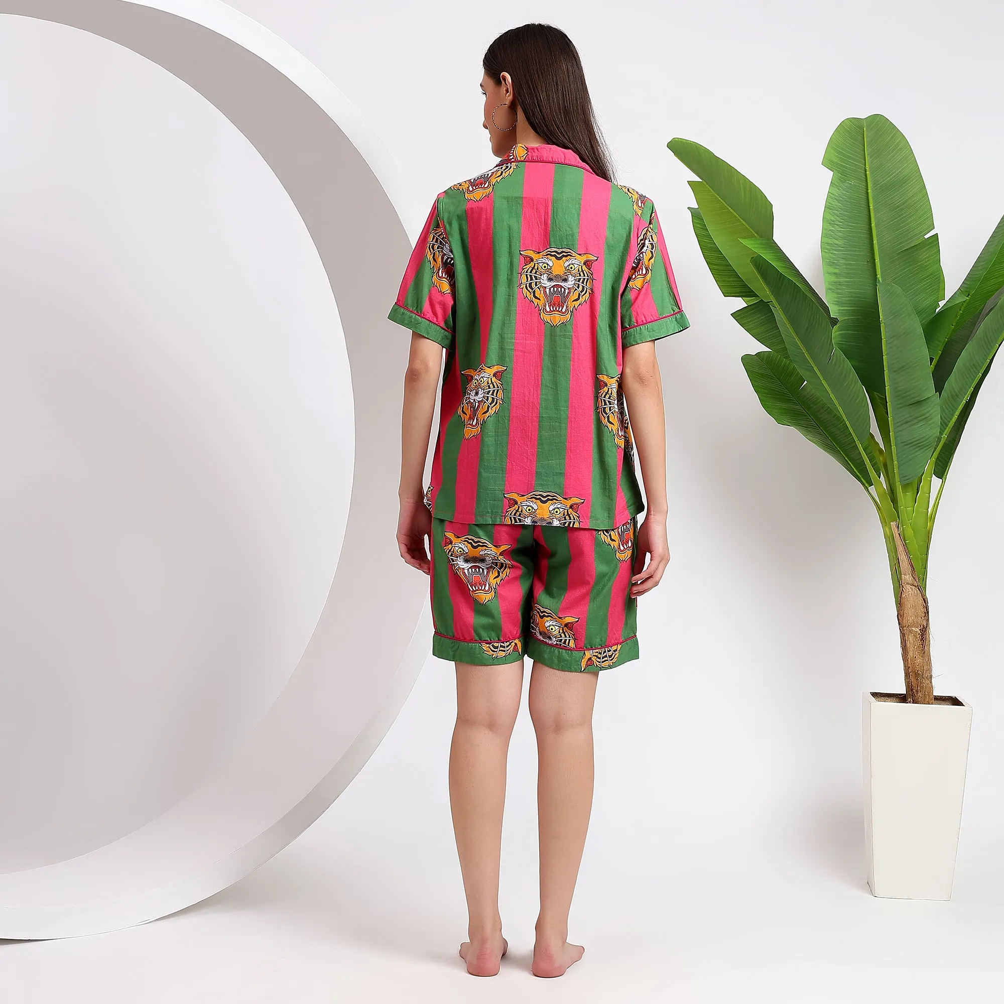 Fiercely Comfortable: Wild Side Striped Sleepwear Shorts