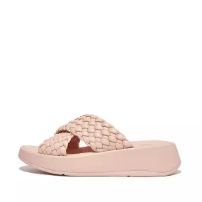 FitFlop Women's F-Mode Woven Cross Slides- Rose Foam