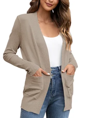 FOLUNSI Women's Cardigan Casual Lightweight Knit Cardigan Sweaters of Female s-2x