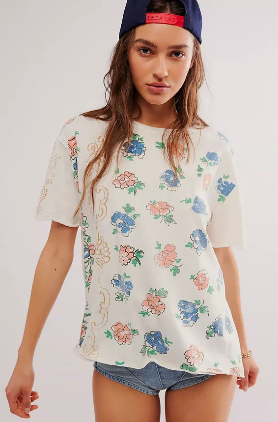 Free People Nina Boheme Printed Tee - Final Sale 25% off in cart