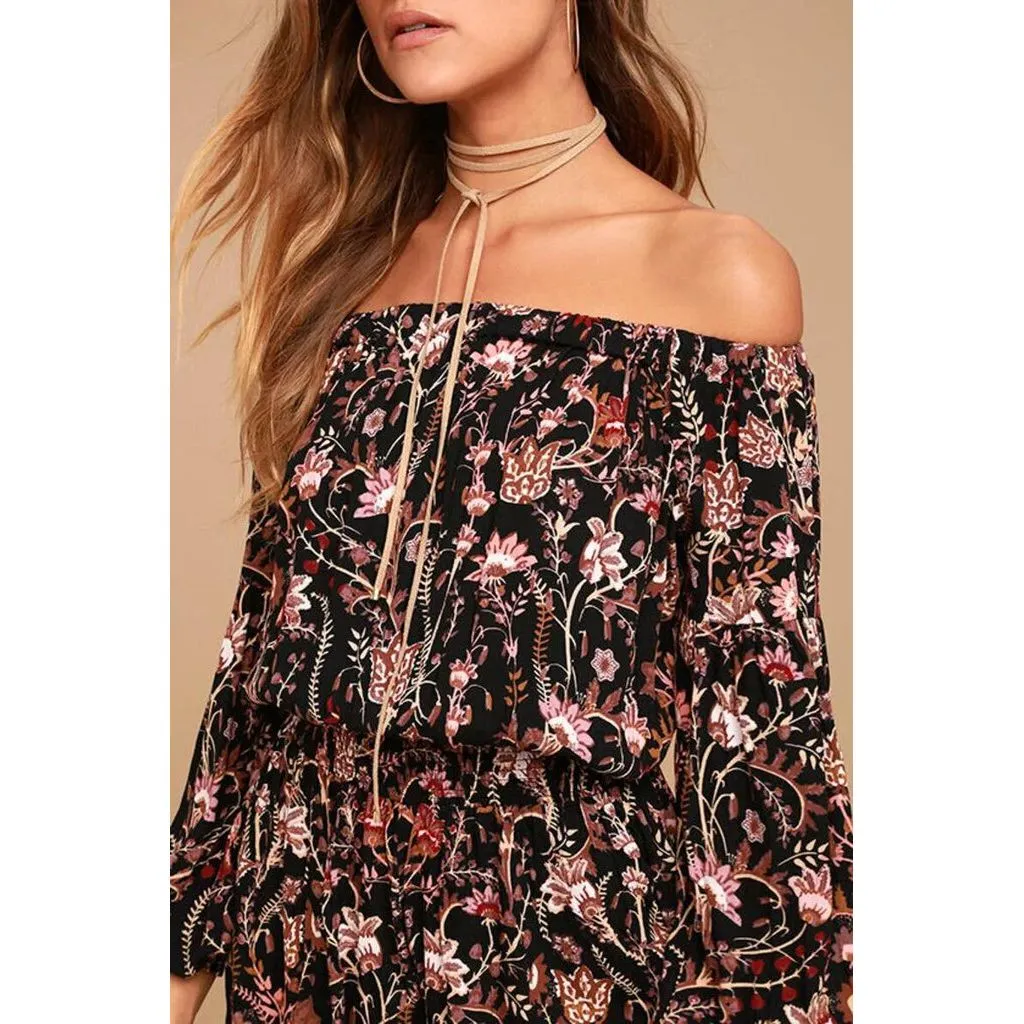 Free People Pretty and Free Floral Print Romper - Size Medium