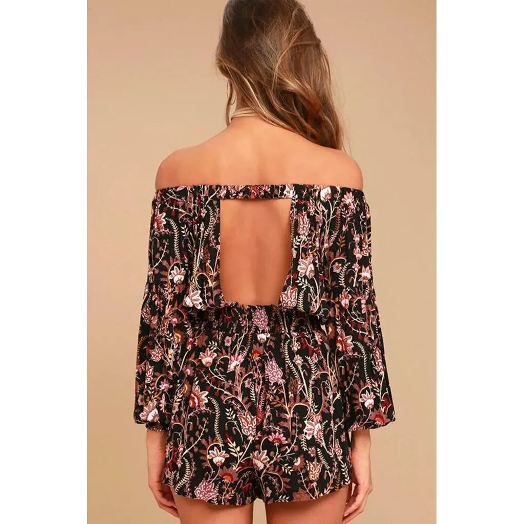 Free People Pretty and Free Floral Print Romper - Size Medium