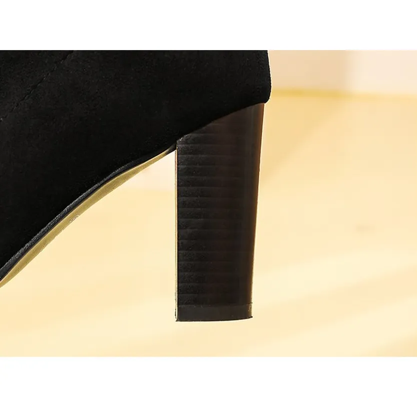 Funki Buys | Boots | Women's Over Knee High Block Heel Boots
