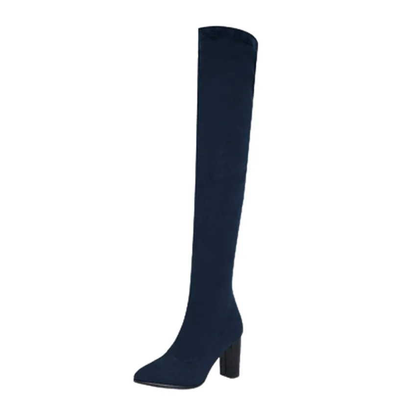 Funki Buys | Boots | Women's Over Knee High Block Heel Boots