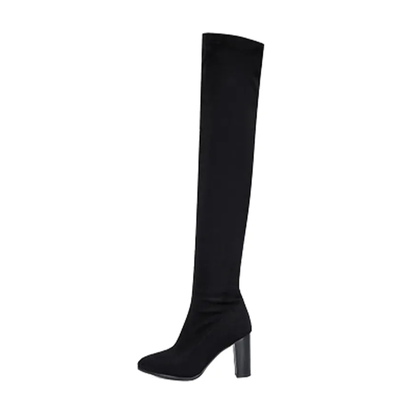 Funki Buys | Boots | Women's Over Knee High Block Heel Boots