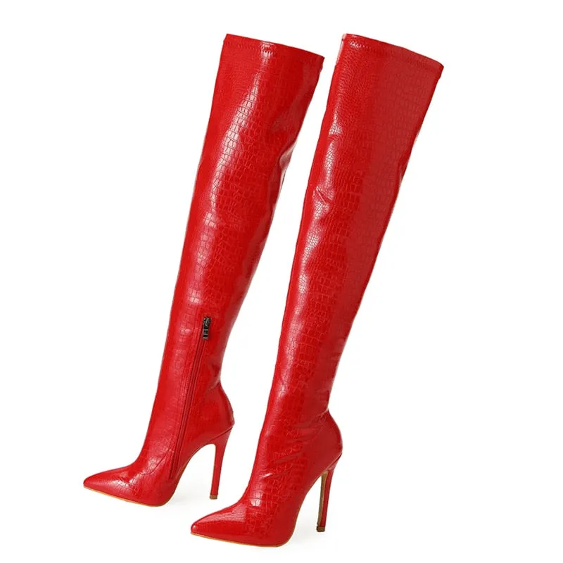 Funki Buys | Boots | Women's Over-the-Knee High Stiletto Boots