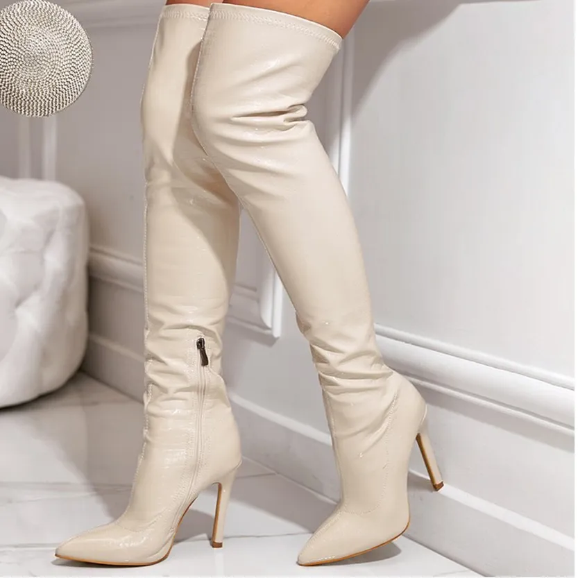 Funki Buys | Boots | Women's Over-the-Knee High Stiletto Boots