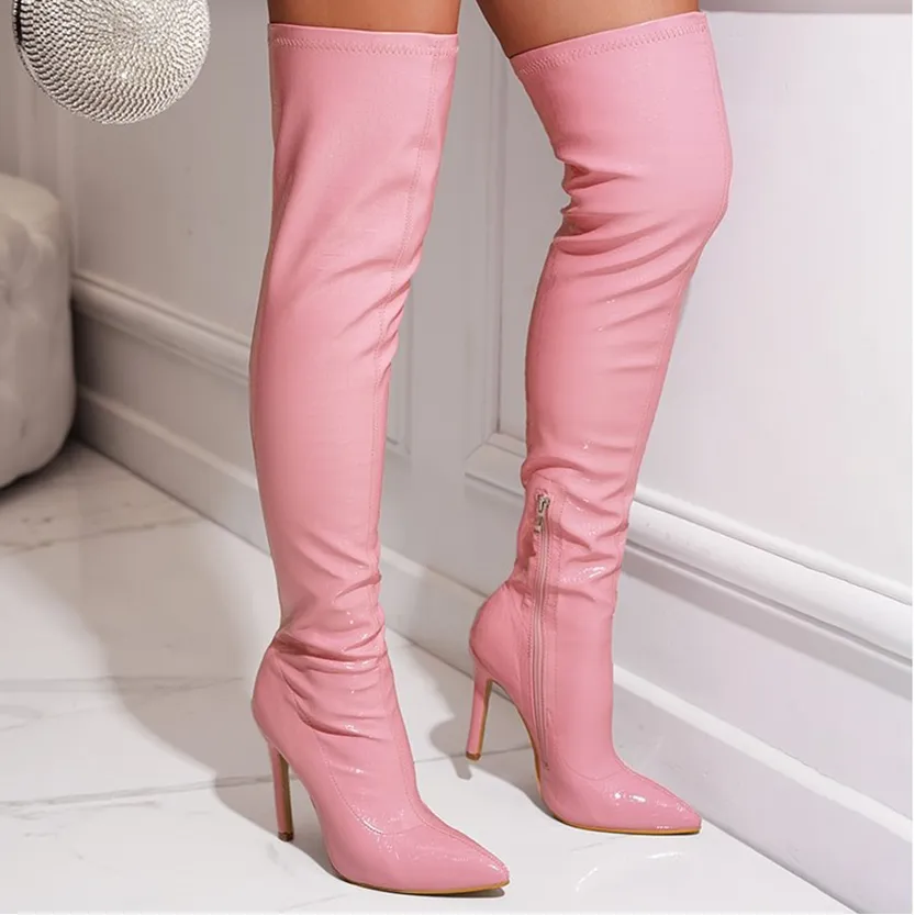 Funki Buys | Boots | Women's Over-the-Knee High Stiletto Boots