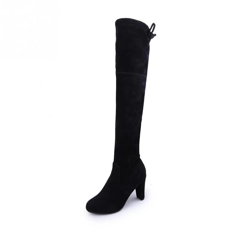 Funki Buys | Boots | Women's Slim Over Knee High Suede Boots