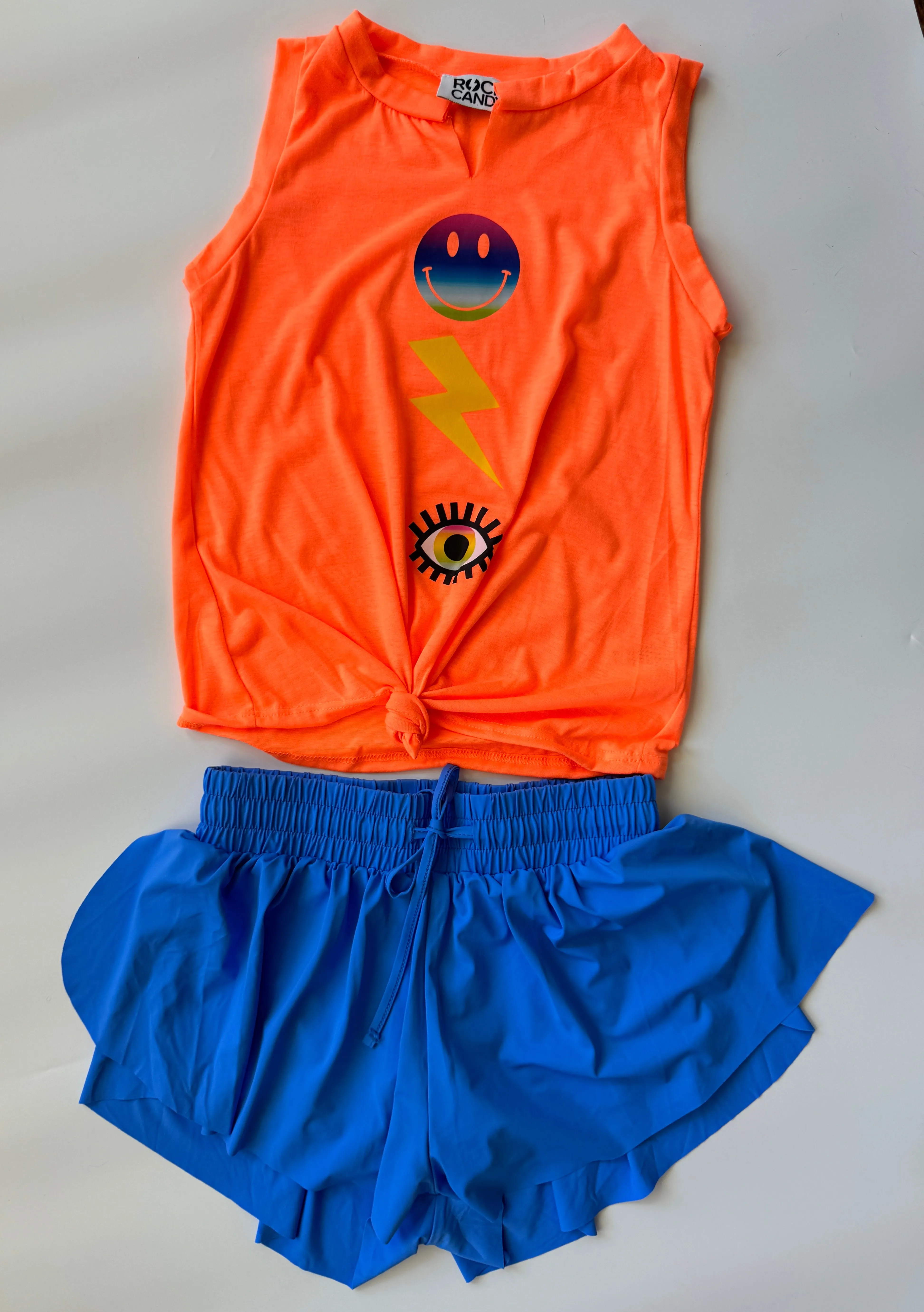 Girls Orange Icon Tank