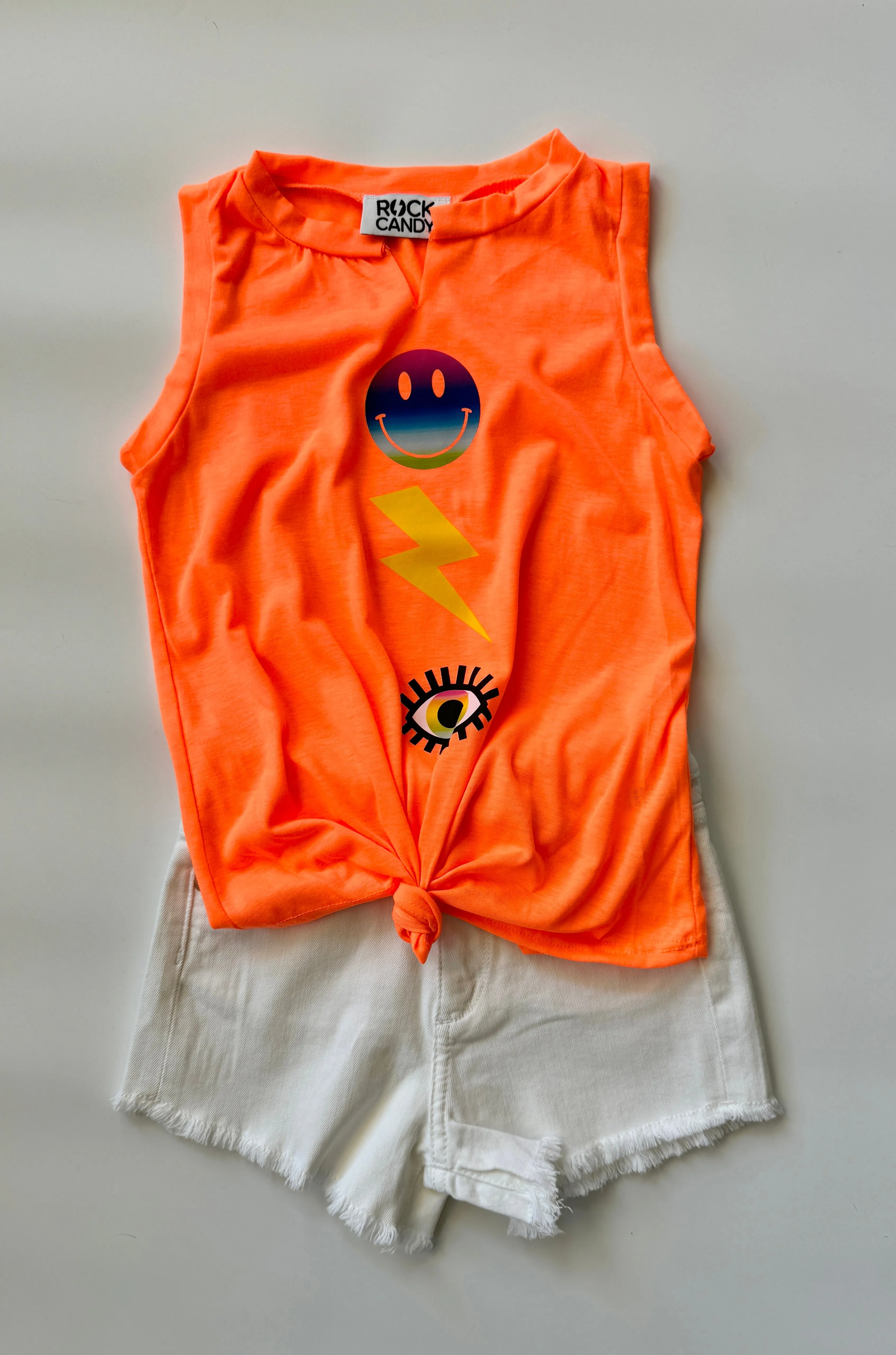 Girls Orange Icon Tank