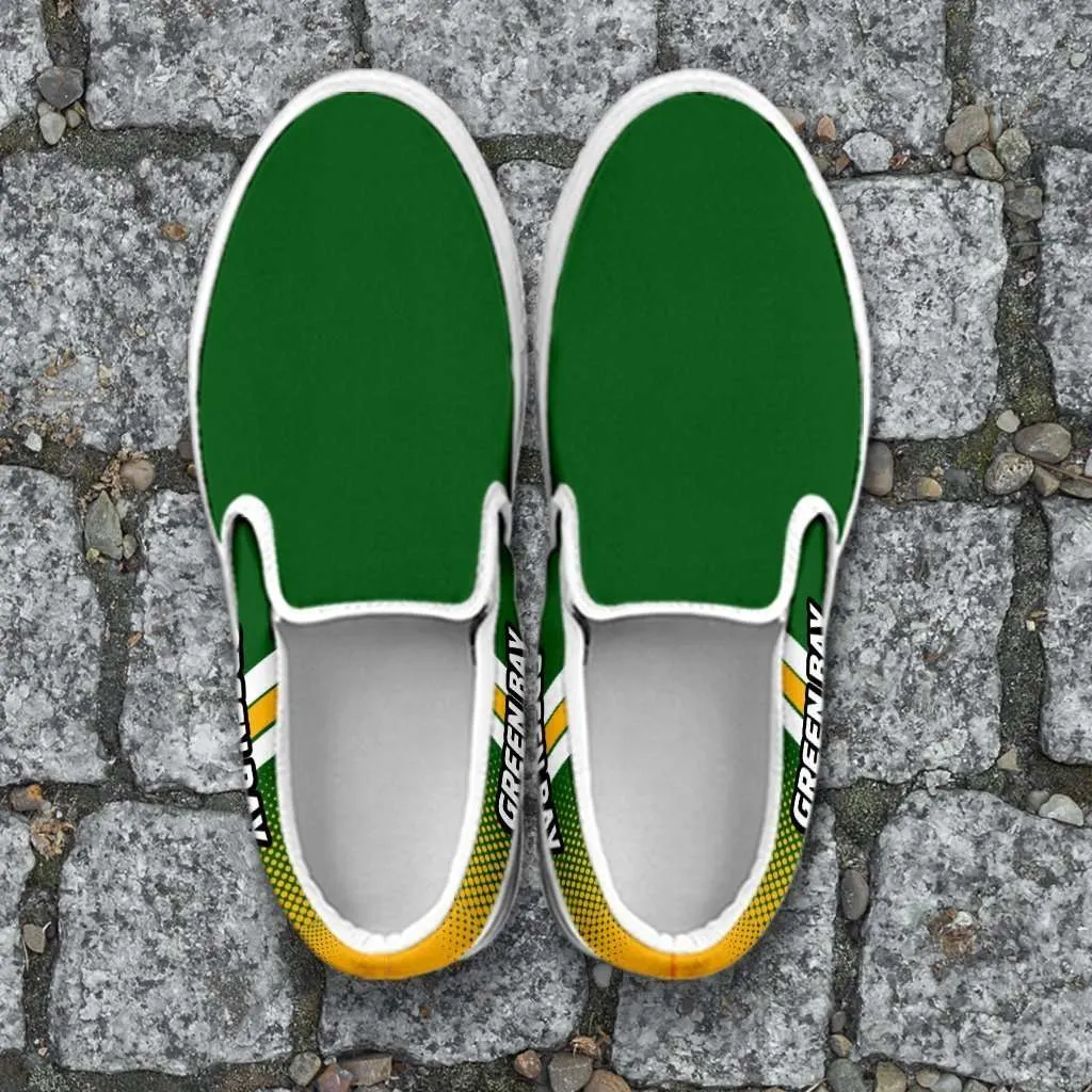 #GoPackGo Green Bay Slip-on Shoes