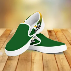 #GoPackGo Green Bay Slip-on Shoes