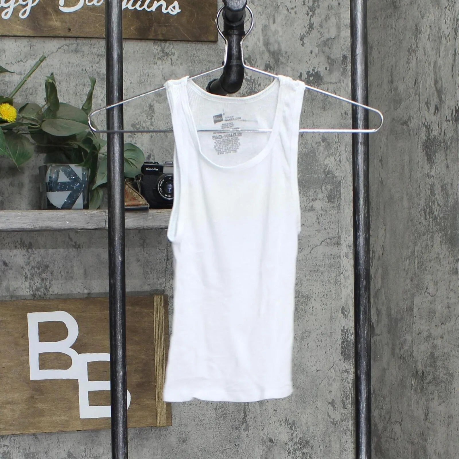 Hanes Boys Tank Undershirt Shirt BRLTA5 White S