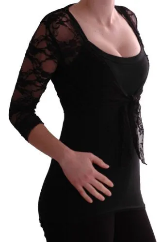 Karina Lace Tie Front Shrugs