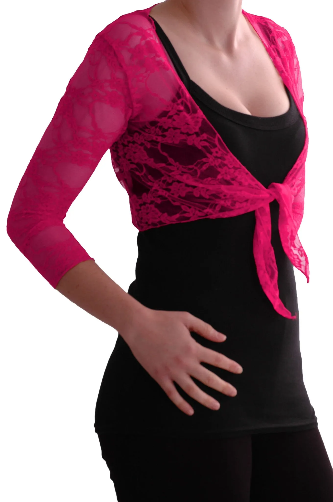 Karina Lace Tie Front Shrugs