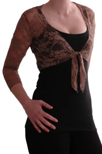 Karina Lace Tie Front Shrugs