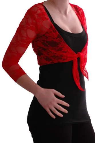 Karina Lace Tie Front Shrugs
