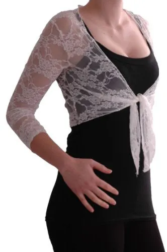 Karina Lace Tie Front Shrugs