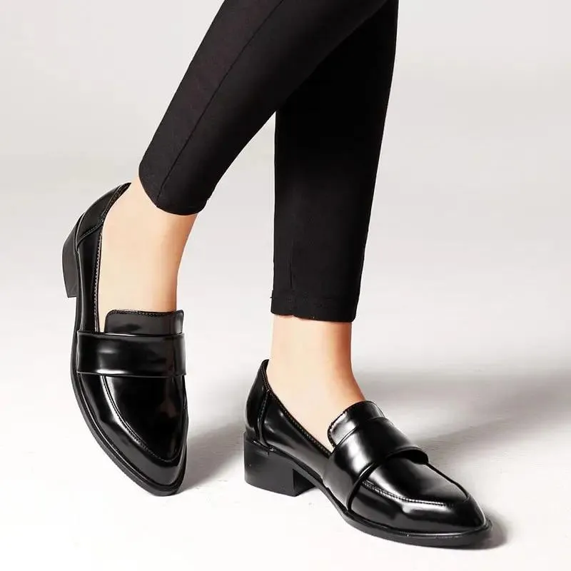 leather casual comfy moccasins for women