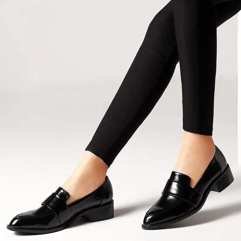 leather casual comfy moccasins for women