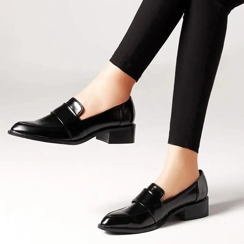 leather casual comfy moccasins for women