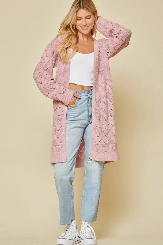 Lightweight Blush Pink Sweater Cardigan - Andree by Unit