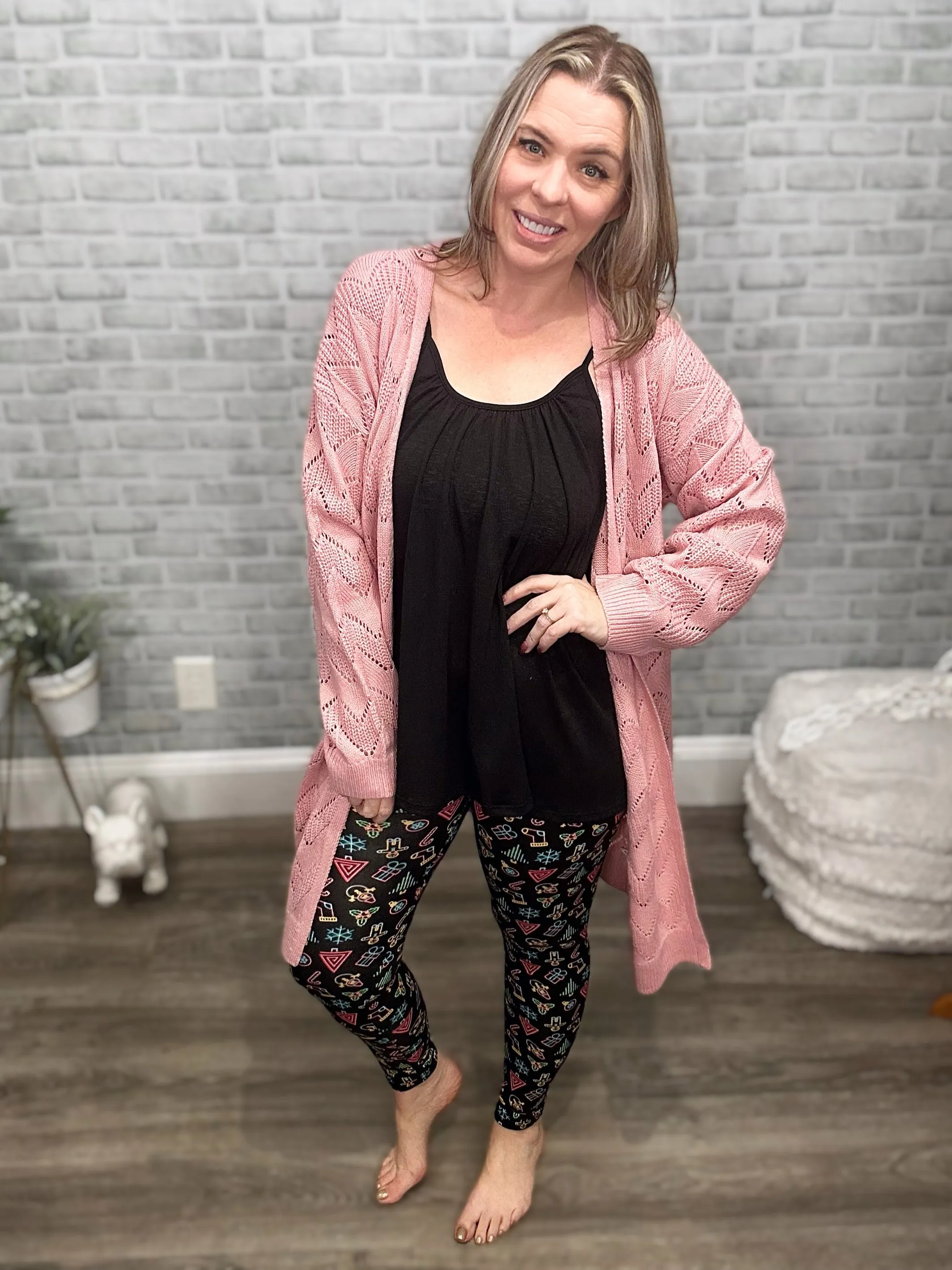 Lightweight Blush Pink Sweater Cardigan - Andree by Unit