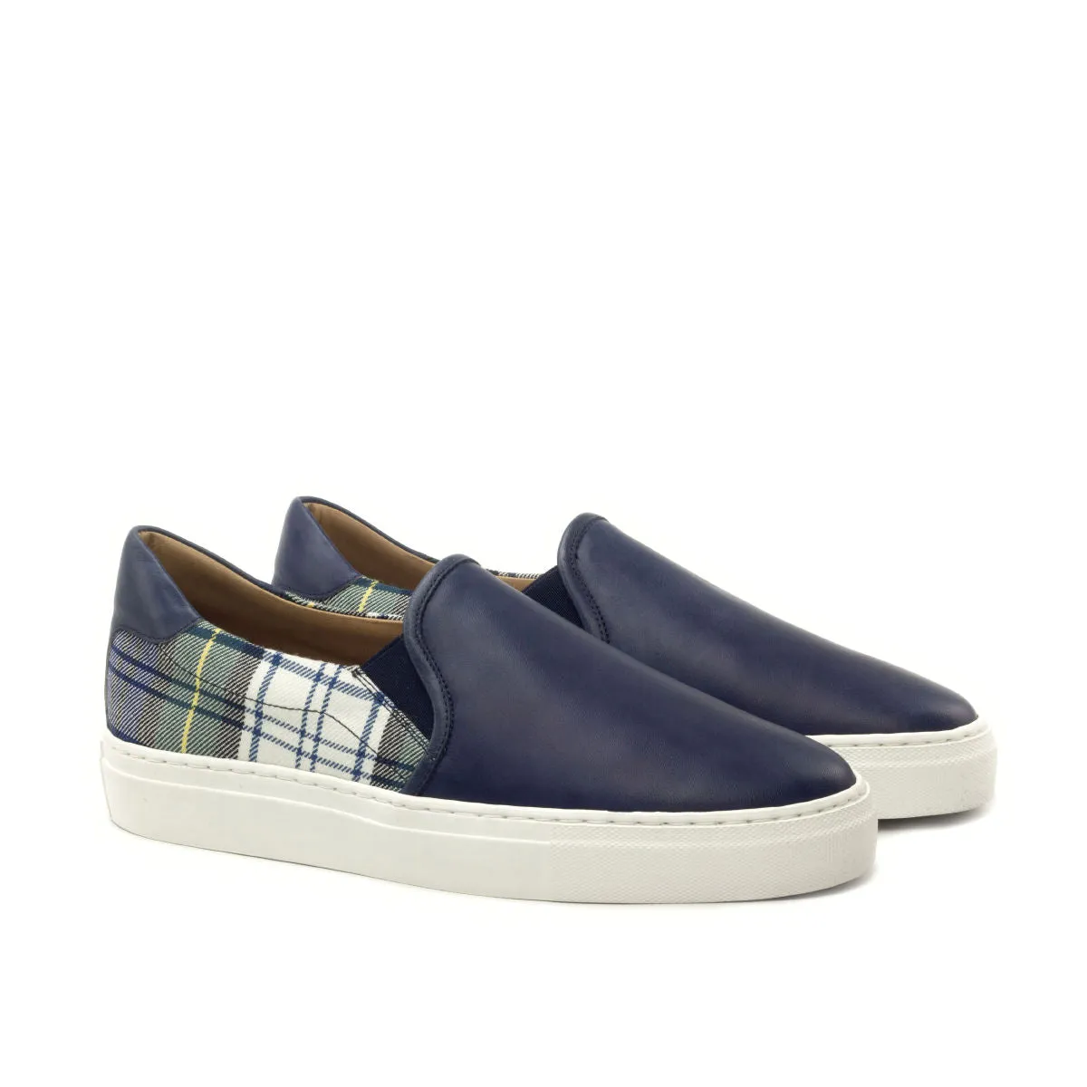 Men's Slip On Shoes Wide Plus Size Blue 2893