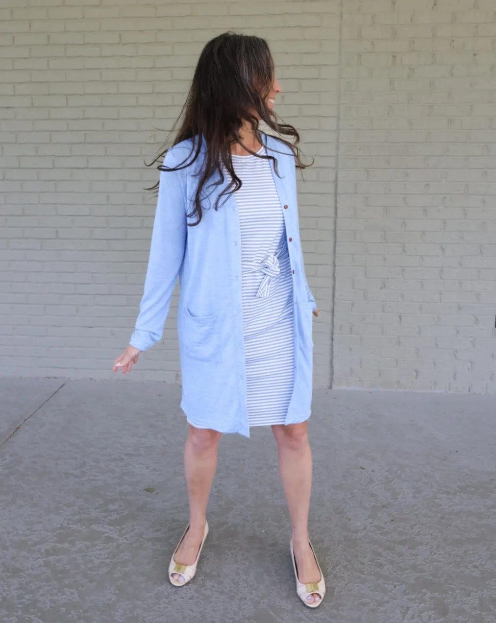 MEROKEETY Lightweight Button Down Loose Cardigan
