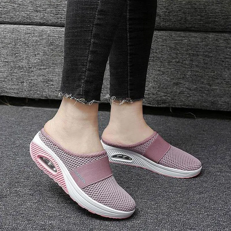Mesh Air Cushion Slip-On Diabetic Walking Orthopedic Shoes