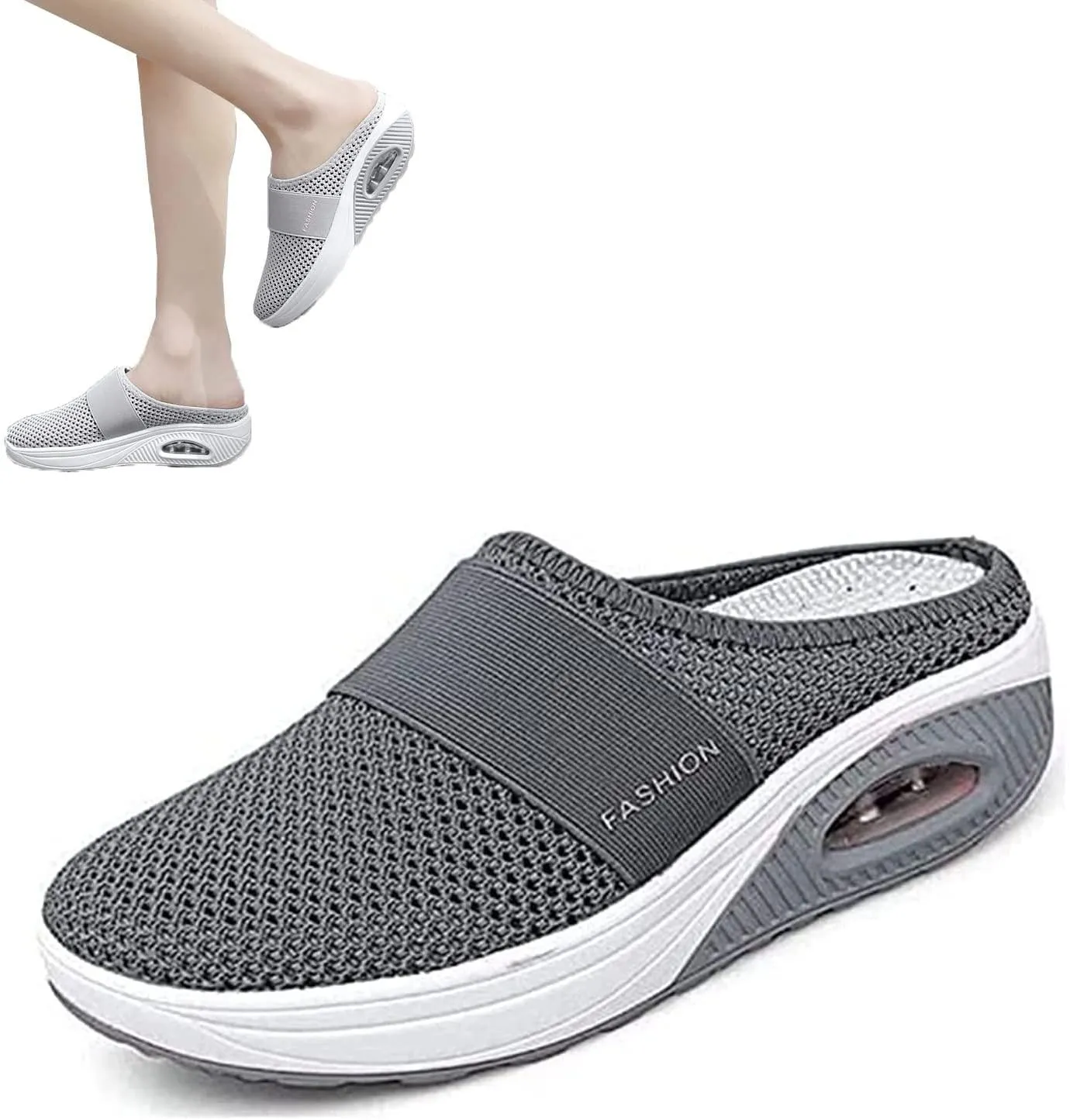Mesh Air Cushion Slip-On Diabetic Walking Orthopedic Shoes