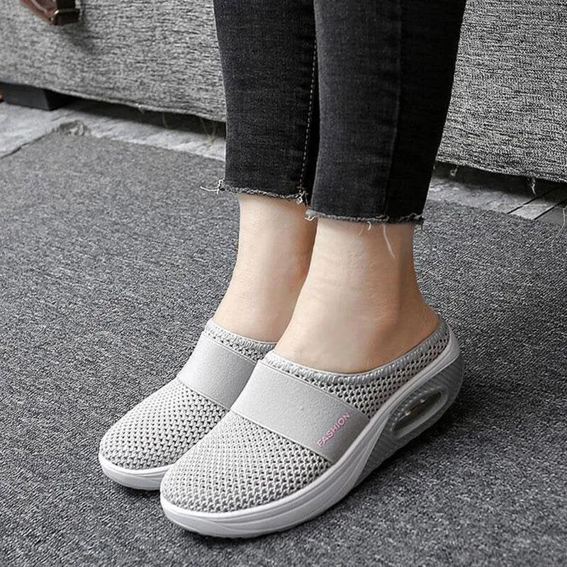Mesh Air Cushion Slip-On Diabetic Walking Orthopedic Shoes