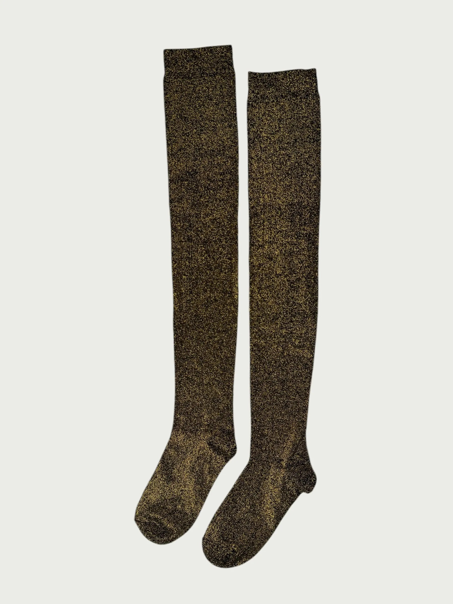 Metallic Glimmer Thigh High, Gold Dust